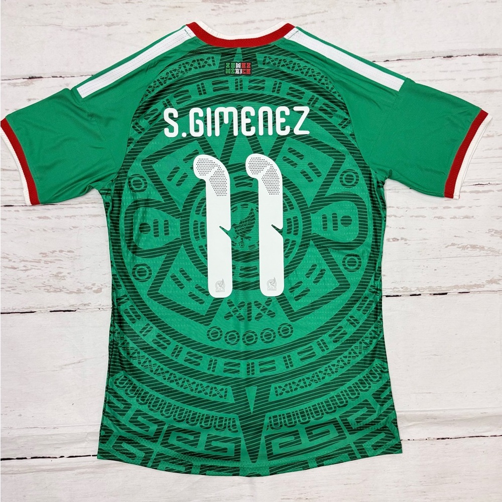 ADULT Gimenez Mexico Jersey 26’ Home Green Kit - Players Version (LARGE)